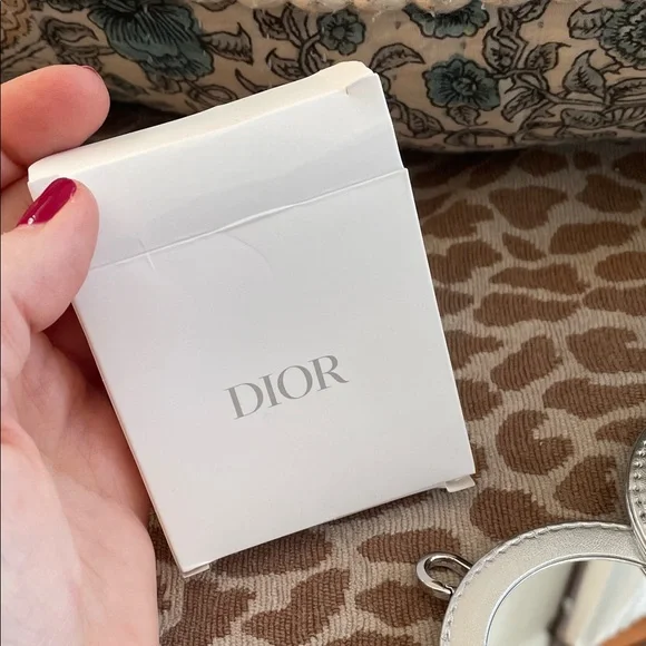 Christian Dior Metallic Silver Keychain Mirror NIB - Picture 8 of 11